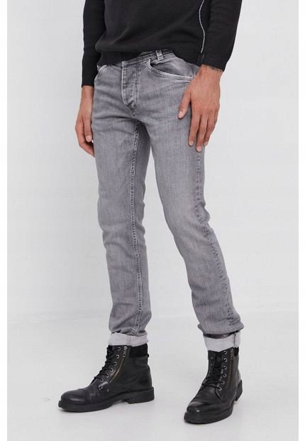 PEPE JEANS SZARE JEANSY RURKI Z PRZETARCIAMI I BAWEŁNĄ 32/34 12DA