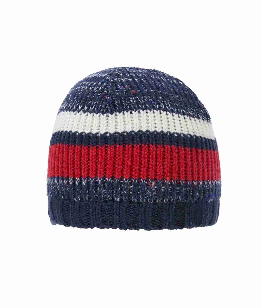 Czapka chłopięca, granatowa, paski, Döll