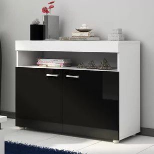 Komoda MAX-01 Max MebloCross Biały Mat / Czarny Połysk - Komody - miniaturka - grafika 1