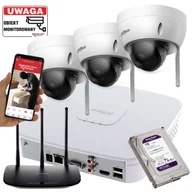 Zestawy do monitoringu - Monitoring WiFi 3 kamery IP Dahua IPC-HDBW1430DE-SW-0280B 4MPx Detekcja ruchu MicroSD Aplikacja - miniaturka - grafika 1