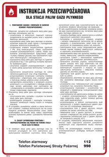 DB032 INSTRUKCJA PPOŻ. DLA STACJI PALIW GAZU PŁYNNEGO, HN - PŁYTA ELASTYCZNA 0,4MM; (245X350MM) - Instrukcje stanowiskowe BHP - miniaturka - grafika 1