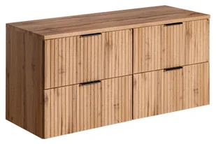 Szafka pod umywalkę z blatem, Adel, 120x46x57 cm, dąb wotan, mat - Szafki łazienkowe - miniaturka - grafika 1