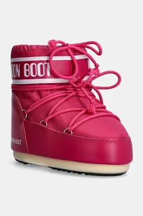 Moon Boot śniegowce MB ICON LOW NYLON kolor różowy 80D1409340 J003 - Śniegowce damskie - miniaturka - grafika 1