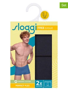 Sloggi Bokserki (2 pary) w kolorze czarnym - Majtki męskie - miniaturka - grafika 1