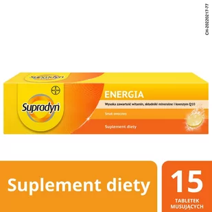 BAYER Supradyn Energia, 15 tab. musujących - Witaminy i minerały dla sportowców - miniaturka - grafika 1