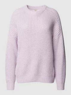 Swetry damskie - Sweter z dzianiny z okrągłym dekoltem model ‘Remone’ - grafika 1