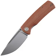 Noże - Nóż składany Petrified Fish Beluga PF-P01 - Sandblasted/Brown Micarta - miniaturka - grafika 1