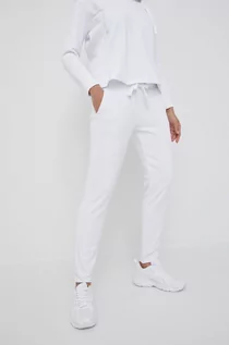 Spodnie damskie - Blauer spodnie dresowe damskie kolor biały gładkie - grafika 1
