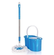 Miotły, szufle, mopy - Brilanz Mop SPINNER 2 szt głowic niebieski - miniaturka - grafika 1