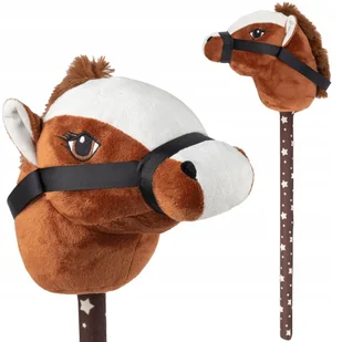 KOŃ NA KIJU HOBBY HORSE PLUSZOWA GŁOWA KONIA DZWIĘK ZABAWKA PREZENT - Skoczki dla dzieci - miniaturka - grafika 1