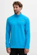 Bluzy męskie - Jack Wolfskin bluza sportowa Taunus kolor niebieski gładka 1709522 - miniaturka - grafika 1