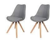 Fotele i krzesła biurowe - Livarno Home Livarno Home Krzesła w stylu skandynawskim, 2 sztuki 4055334301954 - miniaturka - grafika 1
