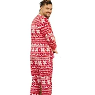 Piżamy damskie - BAWEŁNIANA PIŻAMA MĘSKA DWUCZĘŚCIOWA CZERWONA ŚWIĄTECZNA ŚWIĘTA XXL - miniaturka - grafika 1