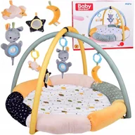 Maty edukacyjne - Miękka mata edukacyjna z pałąkiem CHMURKA w stonowanych kolorach ZA5590 - miniaturka - grafika 1