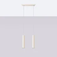Lampy sufitowe - Lampa wisząca TORIS 2 beżowa LED 4000K - 30x6x105cm Sollux - miniaturka - grafika 1