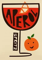 Podkładki pod mysz - PODKŁADKA POD MYSZ Z Nadrukiem 22x18 cm Aperol Spritz Drink Tekst Prezent - miniaturka - grafika 1