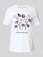 Koszulki i topy damskie - T-shirt o kroju regular fit z czystej bawełny model ‘KITA’ - miniaturka - grafika 1