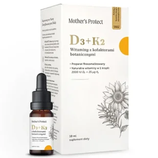MOTHER'S PROTECT WITAMINA D3 + K2 KROPLE 10 ML - Witaminy i minerały - miniaturka - grafika 1