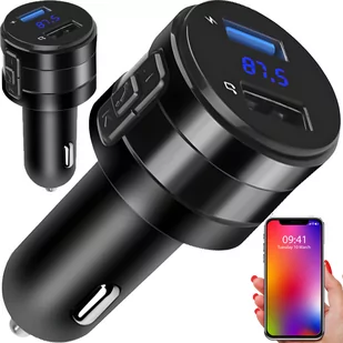 Transmiter Fm Bluetooth 5.0 Ładowarka Mp3 2Xusb Sd Lcd - Transmitery FM - miniaturka - grafika 1