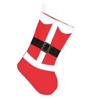 Ozdoby bożonarodzeniowe - Skarpeta świąteczna duża na kominek mikołaja czerwona 50cm - miniaturka - grafika 1