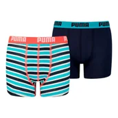 Majtki męskie - Bielizna dla chłopców bokserki Puma Basic Printed Stripe 935452 zestaw 2-pak r.128 - miniaturka - grafika 1
