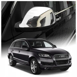 Nakładki na lusterka boczne do Audi Q7 2005-2009 stal chrom - Akcesoria tuningowe - miniaturka - grafika 1