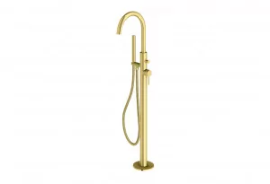 KOHLMAN QF1165AGD AXEL GOLD Bateria wannowa wolnostojąca z obrotową wylewką - Baterie wannowe i prysznicowe - miniaturka - grafika 1