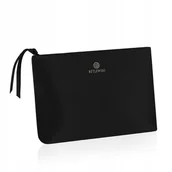Kosmetyczki, organizery i kuferki - MELLOW Kosmetyczka Betlewski Uniseks Czarna Skóra Eko - miniaturka - grafika 1