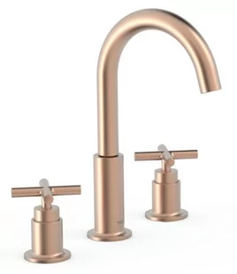 Bateria umywalkowa TRES Montblanc 24-K Matowe Różowe złoto 28310501OPM - Baterie umywalkowe - miniaturka - grafika 1