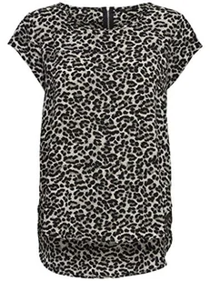 Only Kobiety Onlvic Ss Aop Top Noos Wvn Bluzka, Pumice Stone, 42 - Bluzki damskie - miniaturka - grafika 1