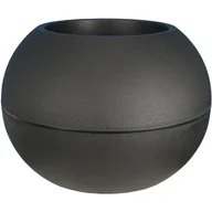 Dekoracje domu - Doniczka Riviera Czarny Plastikowy Okrągły Lopta ? 50 cm - miniaturka - grafika 1