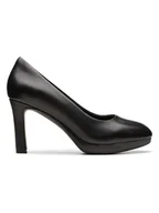 Czółenka - Clarks Skórzane czółenka "Pavona" w kolorze czarnym - miniaturka - grafika 1