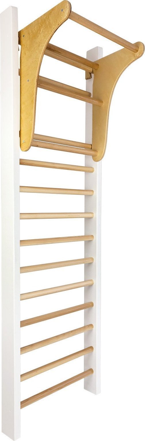 UnderFit Drabinka gimnastyczna Leon 250 x 80 cm biała + drążek + lina