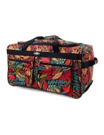 Torby podróżne - Duża Pojemna Torba Podróżna Na Kółkach RGL A2 KWIATY 80 x 40 x 36 [cm] - miniaturka - grafika 1