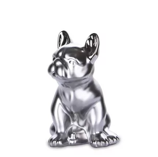 Figurka PIGMEJKA Pies, srebrna, 15x11 cm - Figurki dekoracyjne - miniaturka - grafika 1