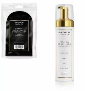 Zestaw TanExpert Magic Mitt Rękawica Do Aplikacji Samoopalacza + Tan Expert Exclusive Line Light One pianka samoopalająca 200ml - Samoopalacze - miniaturka - grafika 1