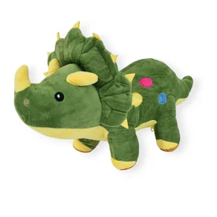 Poduszka Dinozaur Pluszowy Stojący Triceratops Zielony - Maskotki i pluszaki - miniaturka - grafika 1