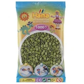 Prace ręczne dla dzieci - Koraliki Do Prasowania 1000 Szt. Hama Prasowanki Oliwkowy - miniaturka - grafika 1
