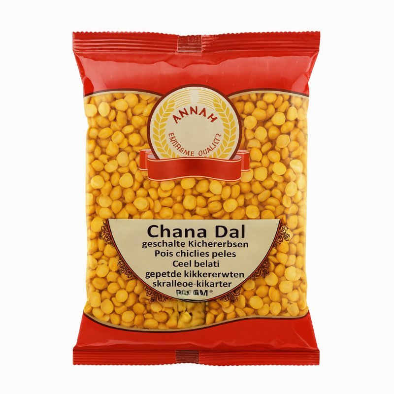 Ciecierzyca łuskana Annam Chana Dal 500 g - połówki orzechowy smak do dalu