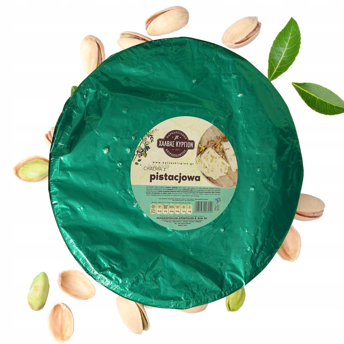 Grecka chałwa pistacjowa HANDMADE oryginalna 5kg - doskonały smak i jakość