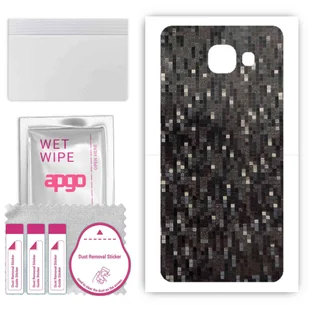 Folia naklejka skórka strukturalna na TYŁ do Samsung Galaxy A5 (2016) -  Carbon Pixel Czarny - apgo SKINS - Szkła hartowane na telefon - miniaturka - grafika 1