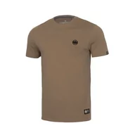 Koszulki sportowe męskie - Pit Bull T-Shirt Koszulka Lekka Small Logo Brown - miniaturka - grafika 1