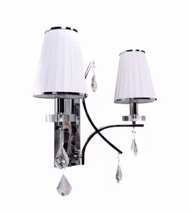 Lumina Deco INSP. GLAMOUR Kinkiet kryształowy biały GLAMOUR - Lampy ścienne - miniaturka - grafika 1