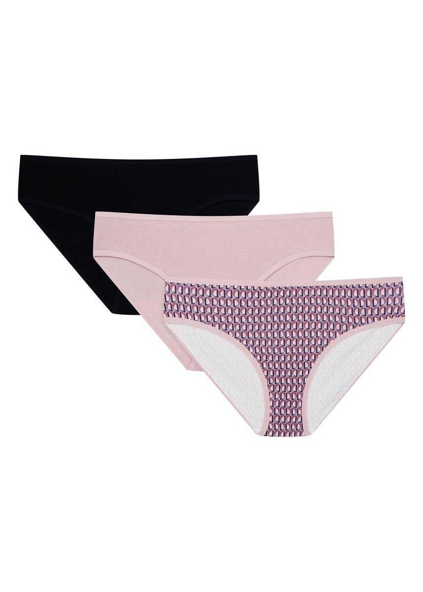 Majtki figi Mia-Mia 3-pak Esotiq czarny, różowy L