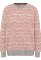 Swetry damskie - aleva Damski sweter z dzianiny 15525117-AL04, różowy, wielokolorowy, M/L, Różowy, wielokolorowy., M-L - miniaturka - grafika 1