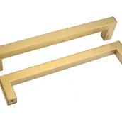 Zawiasy, okucia i inne akcesoria - Uchwyt do szafki kuchennej w kolorze złotym, rozstaw osi 192 mm, uchwyt do szafki, 2-częściowy uchwyt kuchenny ze stali nierdzewnej - miniaturka - grafika 1