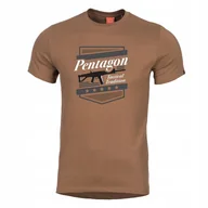Koszulki męskie - Koszulka męska bawełniana T-Shirt Pentagon Acr Brązowa M - miniaturka - grafika 1