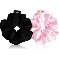 Ozdoby do włosów - GLOV Satin Scrunchies S gumki do włosów Pink/Black 2 szt. - miniaturka - grafika 1