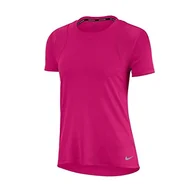Koszulki i topy damskie - Nike Damska koszulka W Nk Run Top Ss czerwony Fireberry/Fireberry/(Reflective Silv) XS - miniaturka - grafika 1