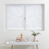 Firany - Firanki kuchenne krótkie Leaf, wzór liści, 2 sztuki, 60 x 90 cm - miniaturka - grafika 1